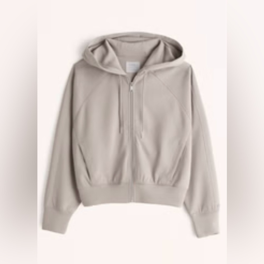 Abercrombie YPB neoKNIT Full-Zip Hoodie / Size:M / Color: Oat